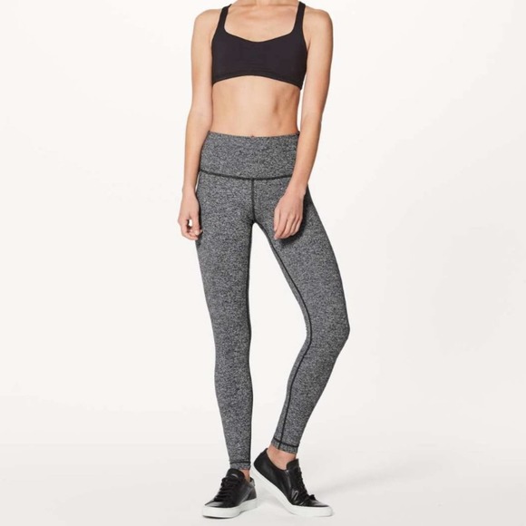 lululemon athletica Pants - LULULEMON Wunder Under Hi-Rise Tight *28" Heathered Black Gray {DD40}